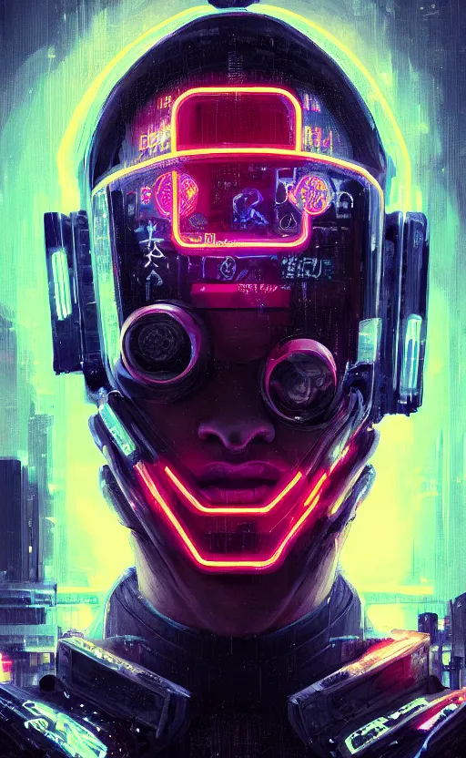 Prompt: detailed portrait obama, cyberpunk futuristic neon, reflective puffy coat, decorated with traditional japanese ornaments by ismail inceoglu dragan bibin hans thoma greg rutkowski alexandros pyromallis nekro rene maritte illustrated, perfect face, fine details, realistic shaded, fine - face, pretty face