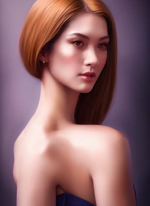 Image similar to photo of a gorgeous young woman in the style of stefan kostic, realistic, professionally retouched, half body shot, sharp focus, 8 k high definition, insanely detailed, intricate, elegant, art by stanley lau and artgerm