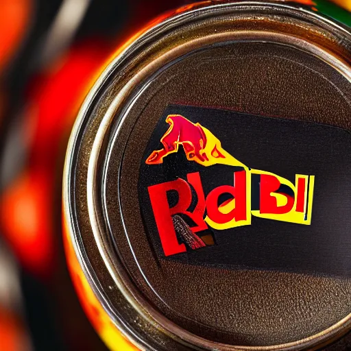 Prompt: a hyper realistic macro photograph of a can of Red Bull energy drink, 8k, 4K, product photography