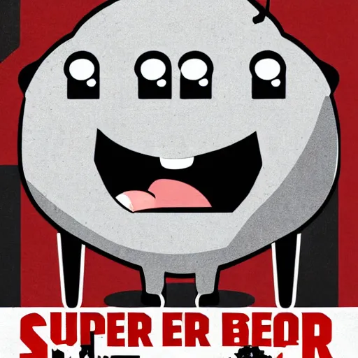 Prompt: Poster for Super Meat Boy