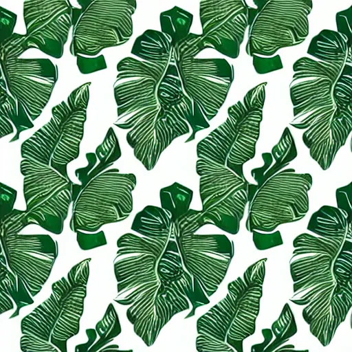 Image similar to repeating pattern, seamless. monstera, hand drawn, green, flat color, minimalistic, leaf design, symmetry