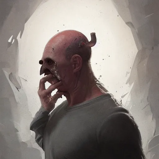 Prompt: portrait of character with his nose ripped off with his nose ripped off with his nose ripped off with his nose ripped off with his nose ripped off with his nose ripped off with his nose ripped off, by Greg rutkowski