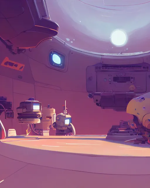 Image similar to landing on the space station settlement, cory loftis, james gilleard, atey ghailan, makoto shinkai, goro fujita, studio ghibli, rim light, exquisite lighting, clear focus, very coherent, plain background, soft painting