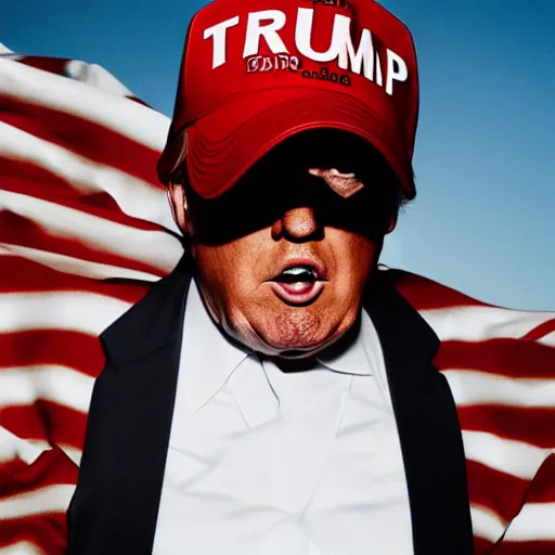 Prompt: a medium - shot still of donald trump, dictator gear, looking into the distance, natural light, photography, photorealistic by terry richardson