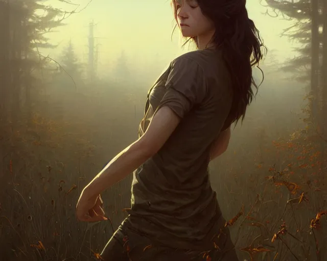 Image similar to highly detailed portrait of mary elizabeth winstead, in the walking dead, stephen bliss, unreal engine, fantasy art by greg rutkowski, loish, rhads, ferdinand knab, makoto shinkai and lois van baarle, ilya kuvshinov, rossdraws, tom bagshaw, global illumination, radiant light, detailed and intricate environment