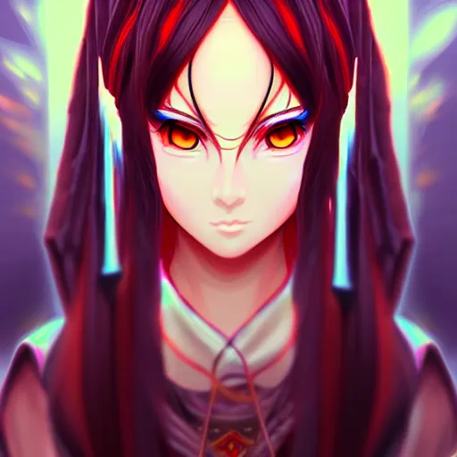 Image similar to high priestess anime style, highly detailed, digital painting, artstation, concept art, smooth, sharp focus, illustration