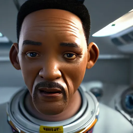 Prompt: will smith as a astronaut, claymation, 8 k, hyperdetalied, cgsociety,