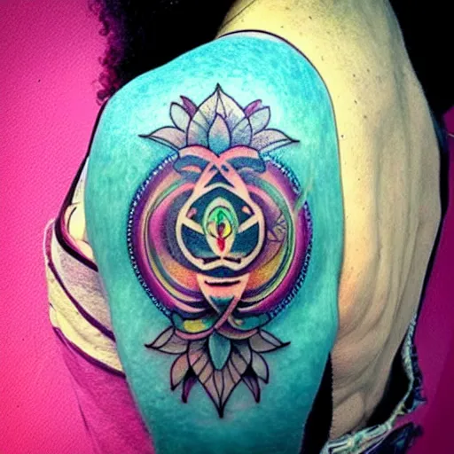 Energy chakra in alignment with self tattoo idea | TattoosAI