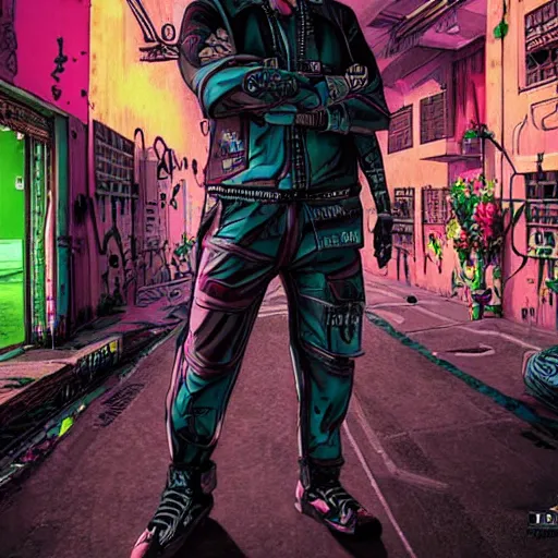 Image similar to cholo cyberpunk