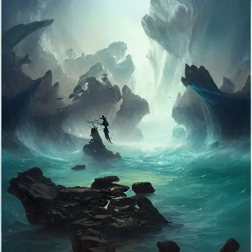 Image similar to a mind forever voyaging, fantasy, sea, cosmos, eternity, night, bayard wu