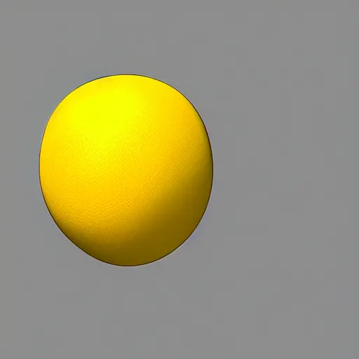 Image similar to a high quality render of a low poly lemon,