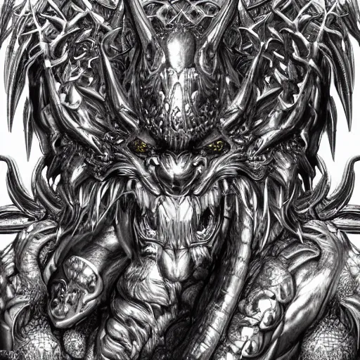 Image similar to Behemoth, detailed silver artwork, epic artwork, close up, trending on Artstation