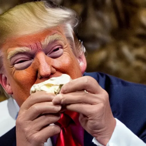 Image similar to trump eating poop straight from a toilet