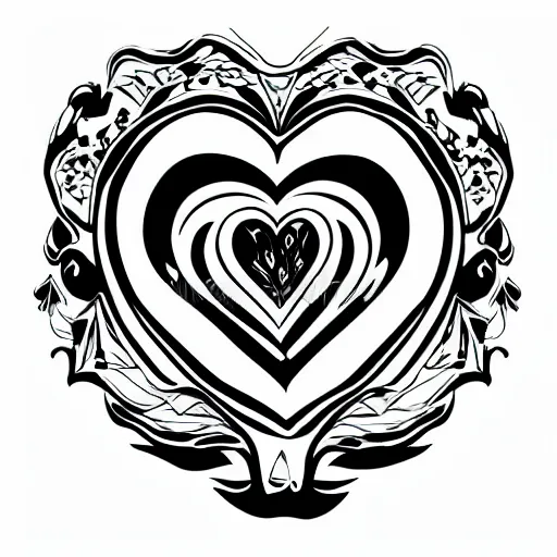 Image similar to mystic crystal heart logo, vector illustration