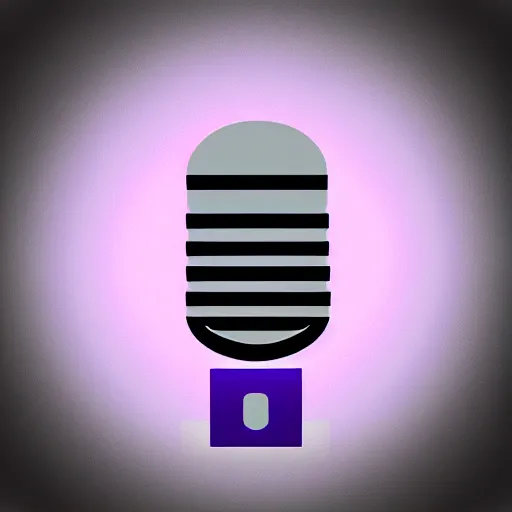 Image similar to purple minimalistic app icon of a tiny microphone