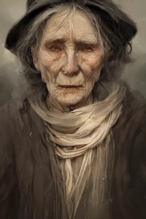 Prompt: old witch, close-up portrait, poor, intricate, elegant, volumetric lighting, scenery, digital painting, highly detailed, artstation, sharp focus, illustration, concept art,ruan jia, steve mccurry