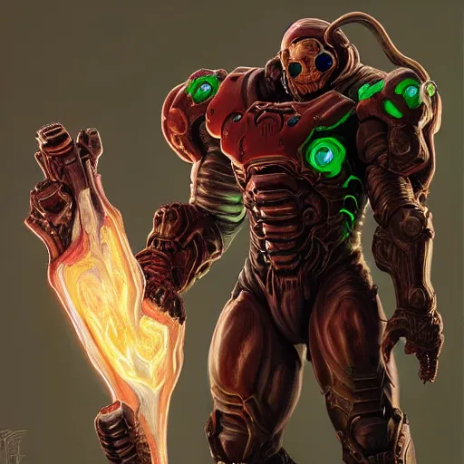 Image similar to doom eternal, gigachad, painted by stanley lau, painted by greg rutkowsk, i painted by stanley, artgerm, masterpiece