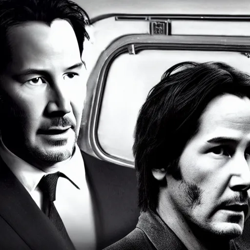 Prompt: keanu reeves in the twilight zone 4 k detailed super realistic