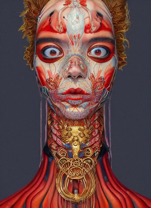 Image similar to flame portrait :: by Martine Johanna and Simon Stålenhag and Chie Yoshii and Casey Weldon and Guillermo del toro :: ornate, dynamic, particulate, rich colors, intricate, harper's bazaar, elegant, highly detailed, centered, artstation, smooth, sharp focus, octane render, 3d