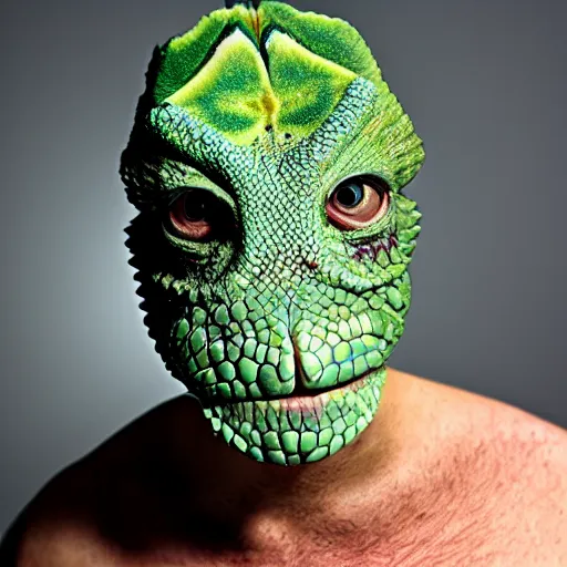 Image similar to human with chameleon skin