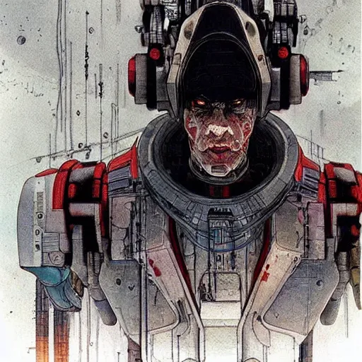 Image similar to Cyborg from Ghost in the shell by Enki bilal and Salvador Dali, cyberpunk, impressive perspective, aesthetic, masterpiece