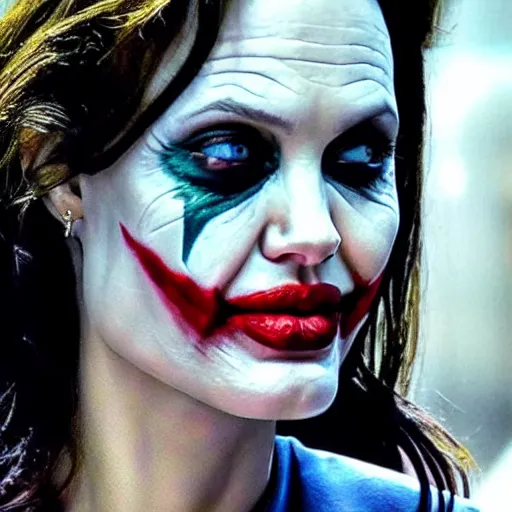 Image similar to Angelina Jolie as The Joker