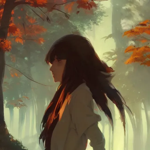 Image similar to autumn, concept art, artstation, makoto shinkai, digital art, greg rutkowski