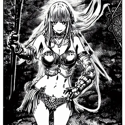 Image similar to precisely drawn illustration of anime red sonja, old-fashioned tarot card, victorian playing card, sepia tone, wide angle, sharp, fine details, anime, manga, cyberpunk, intense line art, 8k, precise linework, realistic, shaded lighting by katsuhiro otomo ghost-in-the-shell, magali villeneuve, artgerm, rutkowski Jeremy Lipkin and Giuseppe Dangelico Pino and Michael Garmash and Rob Rey