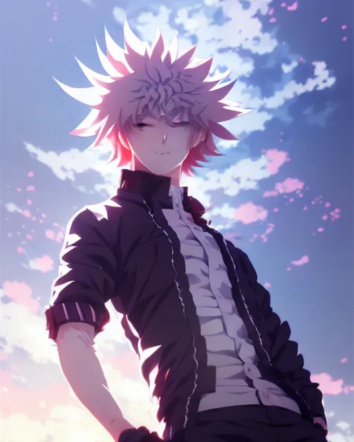 Prompt: extremely attractive feminine male anime character screenshot, nagito komaeda, anime, intricate, sharp focus, illustration, highly detailed, digital painting, cell shaded, concept art, matte, art by ilya kuvshinov and kyoto animation and wlop, ruan jia and greg rutkowski, studio quality, masterpiece