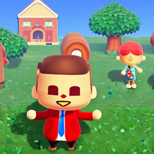 Image similar to Donald Trump in Animal Crossing, 8K