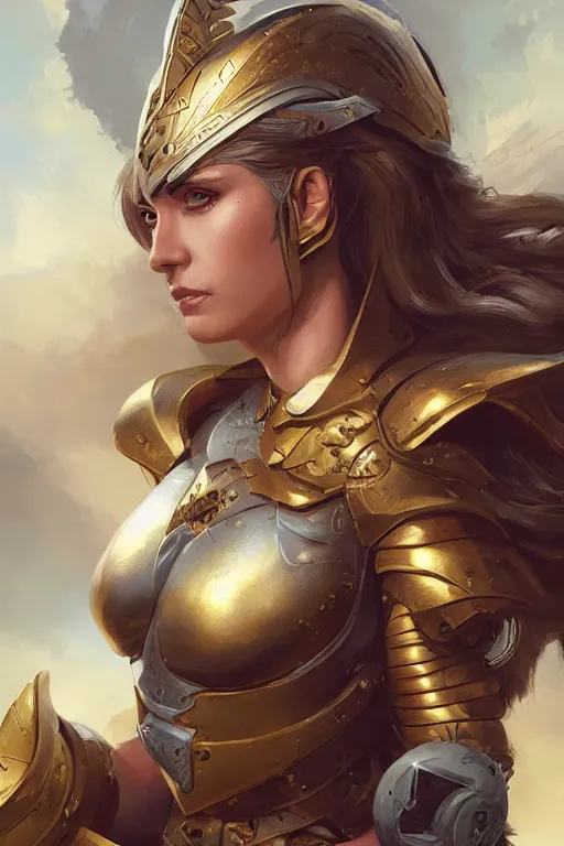 Image similar to amazon valkyrie athena, d & d, fantasy, portrait, highly detailed, headshot, digital painting, trending on artstation, concept art, sharp focus, illustration, art by artgerm and greg rutkowski and magali villeneuve