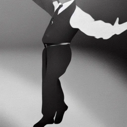 Image similar to hitler holding a suitcase and dancing, realistic, hd