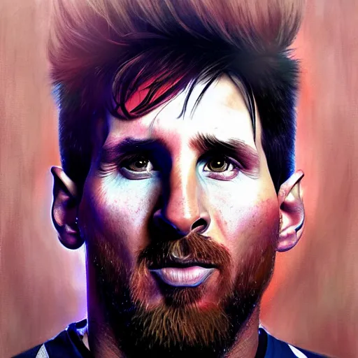 Image similar to a portrait of lionel messi by sabbas apterus