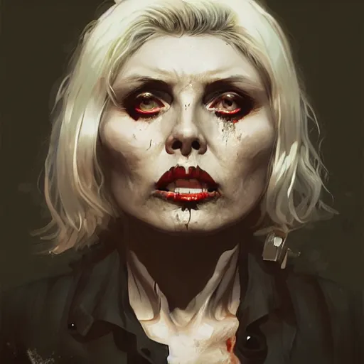 Image similar to portrait of young debbie harry as a zombie, 7 days to die zombie, fine art, award winning, intricate, elegant, sharp focus, cinematic lighting, highly detailed, digital painting, 8 k concept art, art by guweiz and z. w. gu, masterpiece, trending on artstation, 8 k
