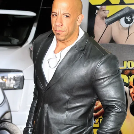 Image similar to Vin Diesel raising an eyebrow, just like the Rock did