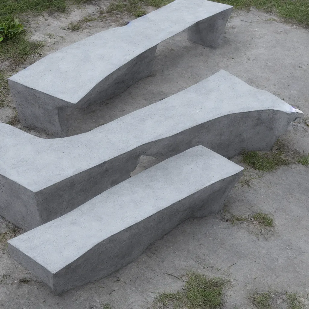 Image similar to concrete bench, minimal