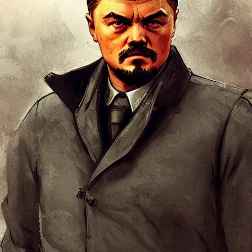 Prompt: russian bolshevik leader vladimir lenin played by leonardo dicaprio in team fortress 2 style, epic, tragic, military art, fantasy, hd shot, digital portrait, beautiful, artstation, comic style, by artgerm, guy denning, jakub rozalski, magali villeneuve and charlie bowater