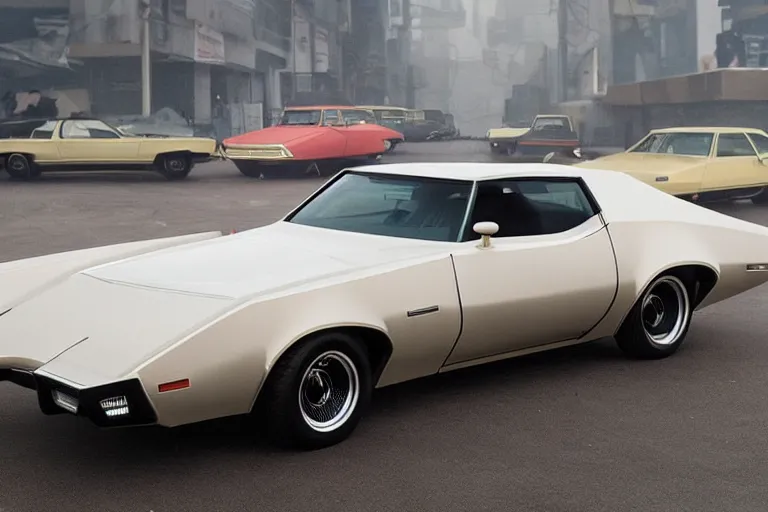 Image similar to blade runner 2 0 4 9 version of a 1 9 7 2 buick riviera