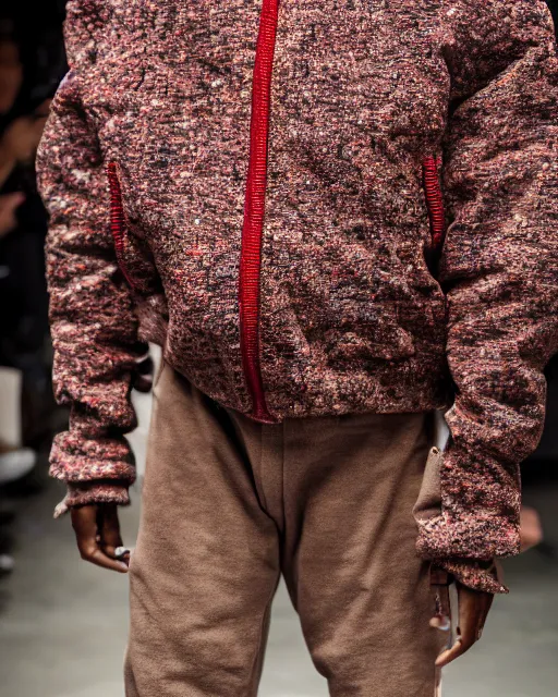 Image similar to hyperrealistic and heavy detailed 2321s Yeezy runway show of stranger things , Leica SL2 50mm, vivid color, high quality, high textured