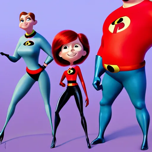 Image similar to pixar render, the incredibles, christina hendricks as elastigirl, 3 d render, smooth colors