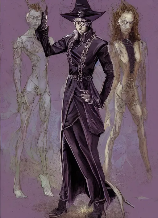 Image similar to a mastigos mage in modern clothing ( a mastigos is a mage specializing in the arcana of mind and space ) from the modern supernatural arcane thriller ttrpg'mage : the awakening ', 8 k, character concept reference art, by david mattingly and michael william kaluta and steve prescott and alex ross.