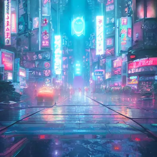 tokyo - a neon wonderland unreal engine, detailed, | Stable Diffusion