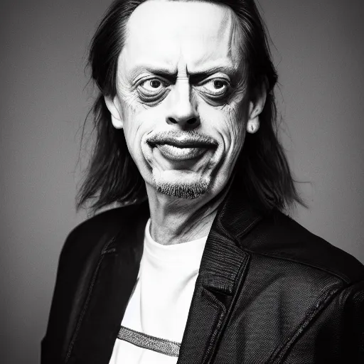 Image similar to portrait of steve buscemi with a mullet haircut, canon eos r 3, f / 1. 4, iso 2 0 0, 1 / 1 6 0 s, 8 k, raw, unedited, symmetrical balance, in - frame