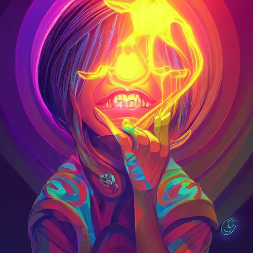 Image similar to skill magic deepdream radiating a glowing aura stuff loot legends stylized digital illustration video game icon artstation lois van baarle, ilya kuvshinov, rossdraws,