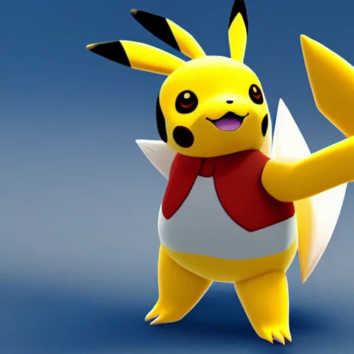 Prompt: a brand new pokemon, 3 d rendered
