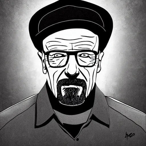 Prompt: I am the one who knocks, stunning digital art