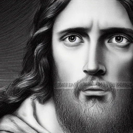 Prompt: Jesus Christ looking longingly, photo, highly detailed, masterpiece