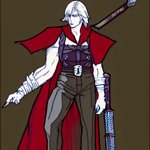 Δ — Draw Devil May Cry 1 Dante using Castlevania