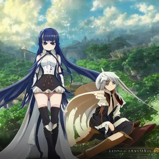 Image similar to isekai masterpiece by liya nikorov, zeronis, nurzhan bekkaliyev of albedo anime