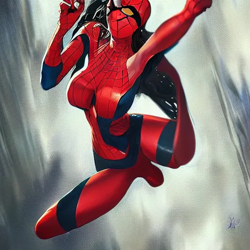 Prompt: Manga art of Spider-Women, by Stanley Artgerm Lau, WLOP, Rossdraws, James Jean, Andrei Riabovitchev, Marc Simonetti, Yoshitaka Amano, ArtStation, CGSociety,